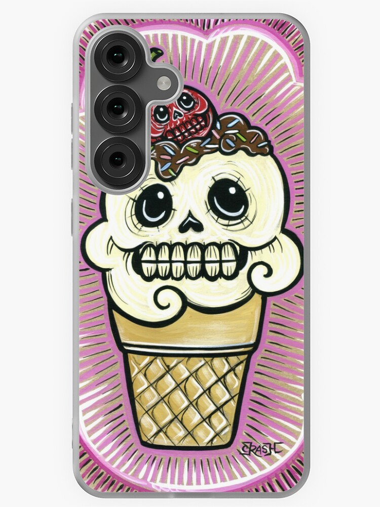 Thumbnail 1 of 4, Samsung Galaxy Phone Case, Ice Cream in Pink designed and sold by crashartaustin.