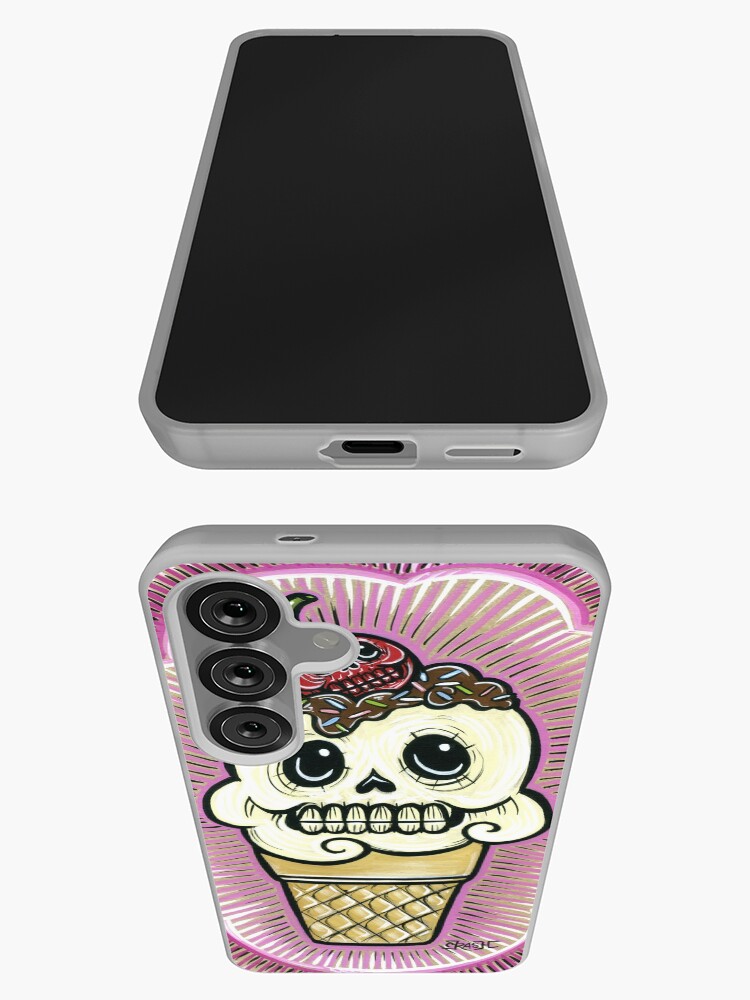 Thumbnail 3 of 4, Samsung Galaxy Phone Case, Ice Cream in Pink designed and sold by crashartaustin.