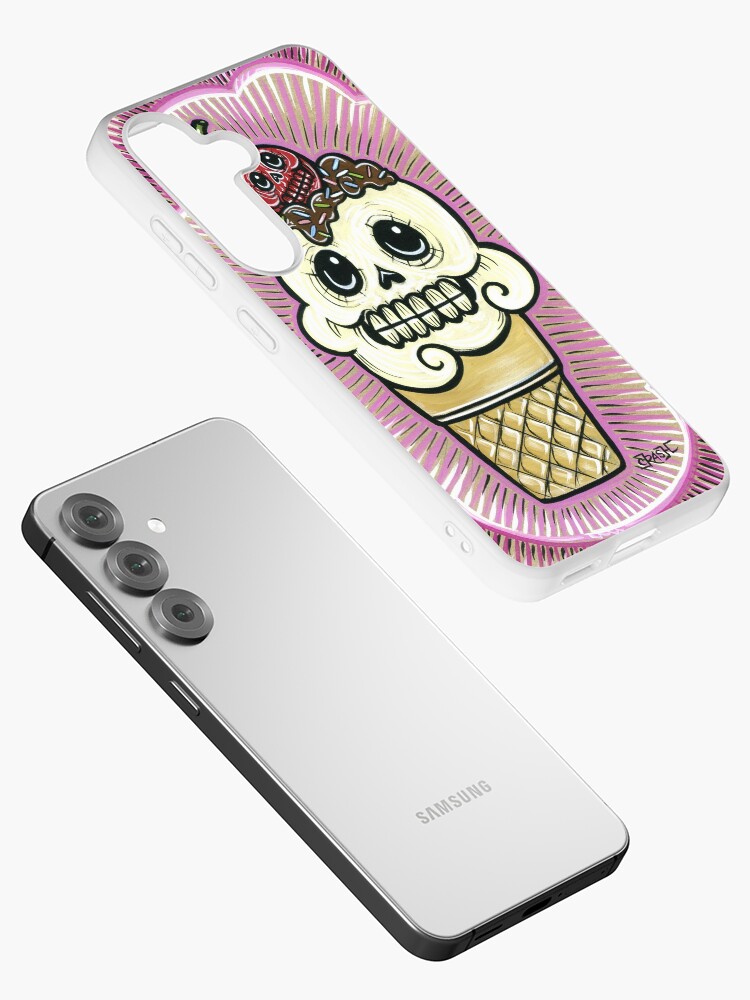 Thumbnail 2 of 4, Samsung Galaxy Phone Case, Ice Cream in Pink designed and sold by crashartaustin.