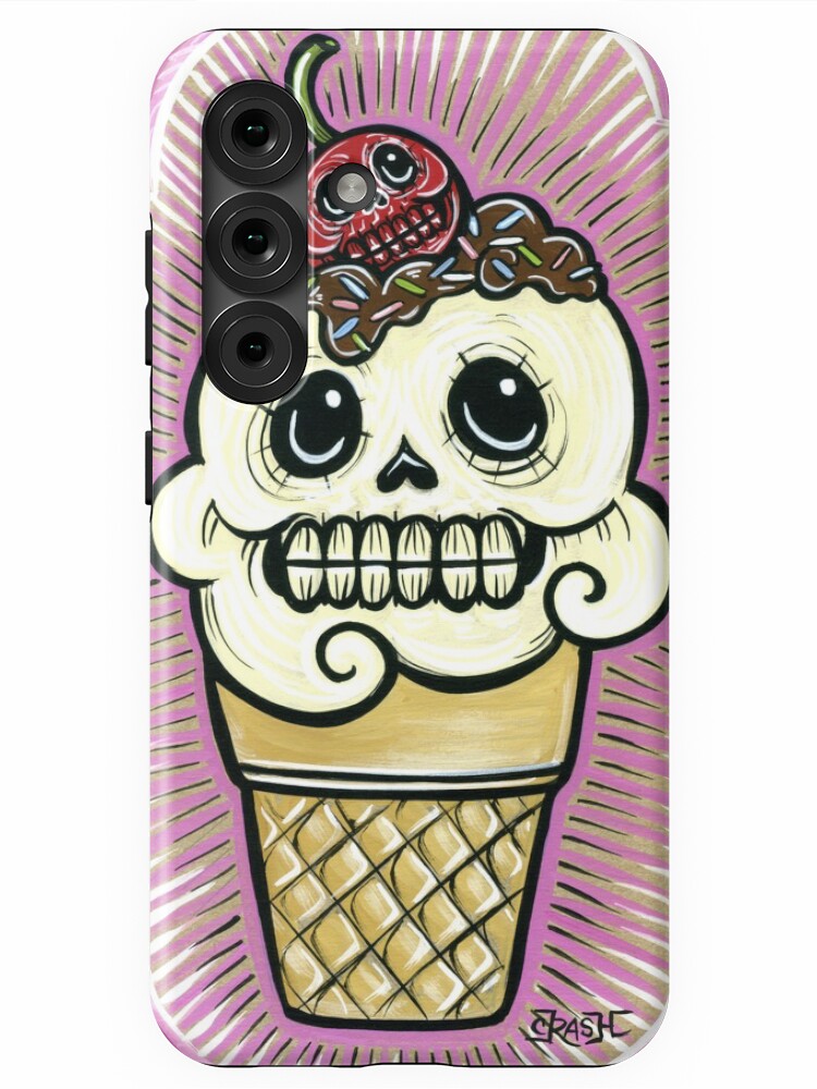 Thumbnail 1 of 4, Samsung Galaxy Phone Case, Ice Cream in Pink designed and sold by crashartaustin.