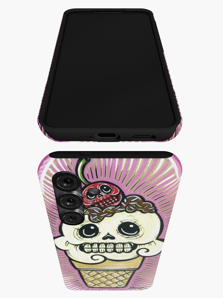 Thumbnail 3 of 4, Samsung Galaxy Phone Case, Ice Cream in Pink designed and sold by crashartaustin.