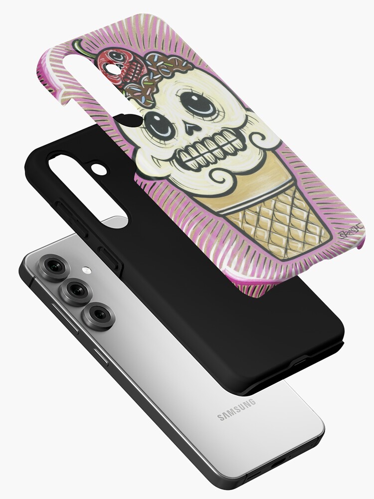 Thumbnail 2 of 4, Samsung Galaxy Phone Case, Ice Cream in Pink designed and sold by crashartaustin.