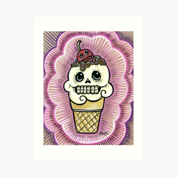Ice Cream in Pink Art Print