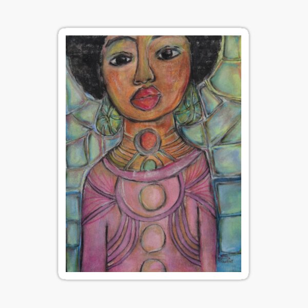 Pastel Portrait - S58 Sticker