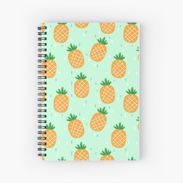 Cute Pineapple Pattern Spiral Notebook