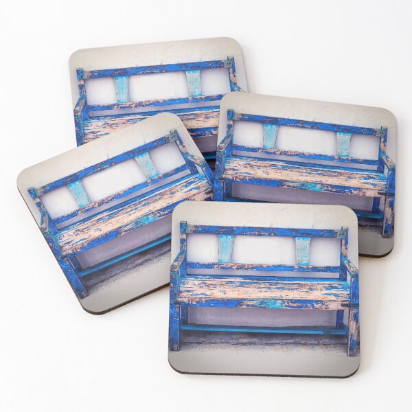 Item preview, Vintage Antique Blue Bench Art Photo designed and sold by DEC02.