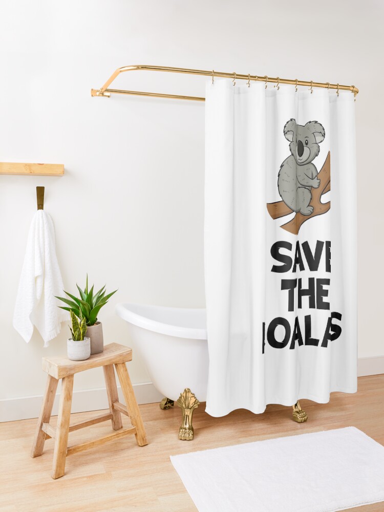 "Save the Koalas Cute Australian Koala " Shower Curtain by