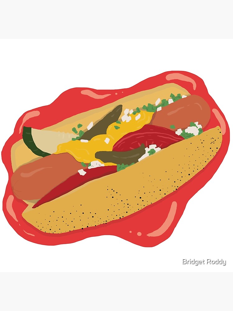 "Chicago Hot Dog" Poster for Sale by roddycreative Redbubble