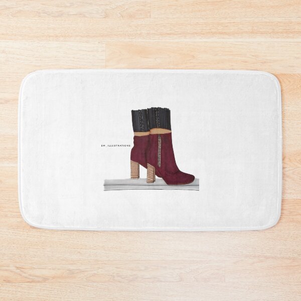 Artikelvorschau, Velvet Booties Schuh Mode Kunstdruck entworfen und verkauft von SMillustrations.