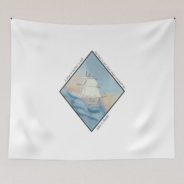 Item preview, A ship in harbor  designed and sold by NeonCrabStudio.