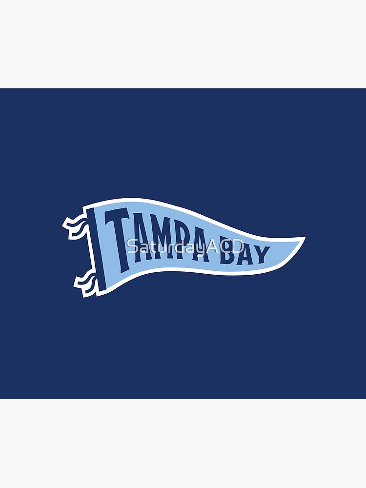 Disover Tampa Bay Pennant - Navy Shower Curtain