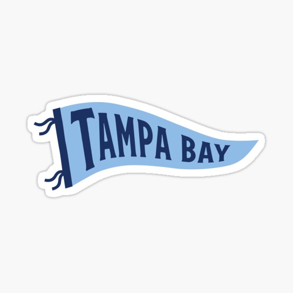 Tampa Bay Devil Rays Floating Devil Ray w/ Word Font Logo Type Die-Cut  STICKER 