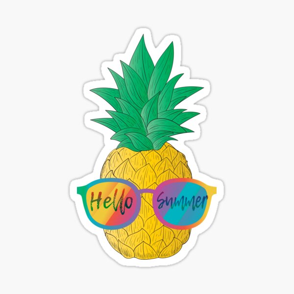 Pineapple Hello Summer Sticker
