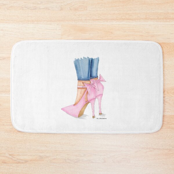 Item preview, Pink Bow Shoes Fashion Art Print designed and sold by SMillustrations.