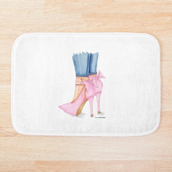 Item preview, Pink Bow Shoes Fashion Art Print designed and sold by SMillustrations.