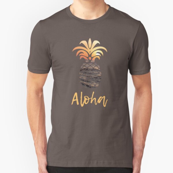 Pineapple Aloha Sunset Slim Fit T-Shirt