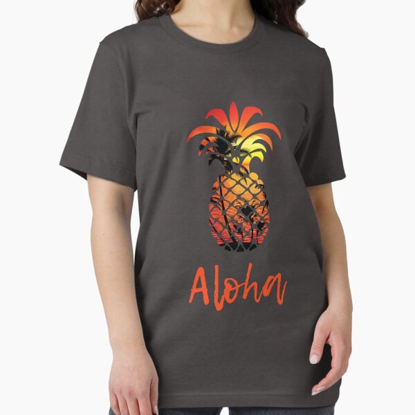 Pineapple Aloha Palm Tree Sunset Essential T-Shirt