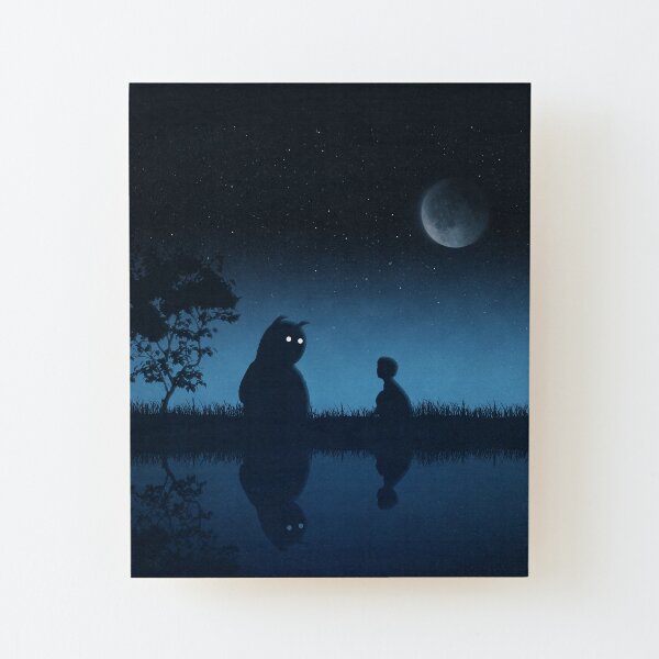 The Friend of the Night Wood Mounted Print