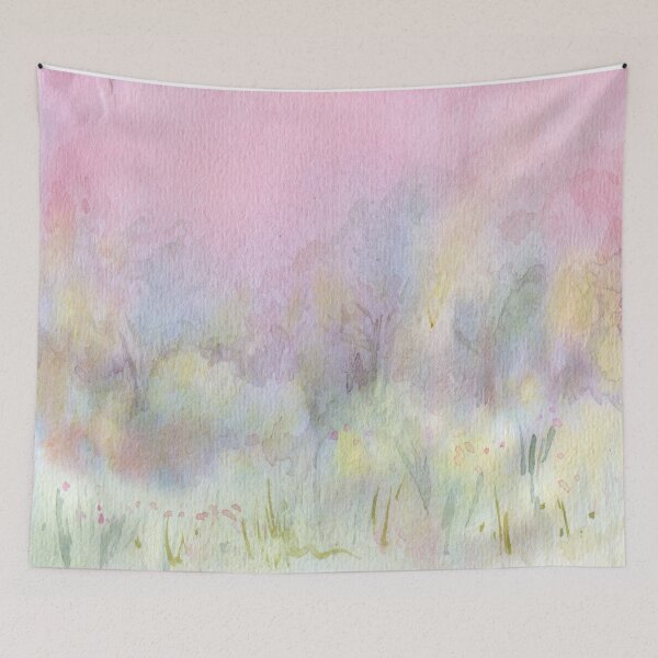 Item preview, Sunrise Foggy Morning  Watercolour Landscape Painting  designed and sold by Heatherian.