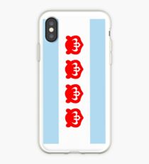 Chicago Flag with Cubs iPhone Case