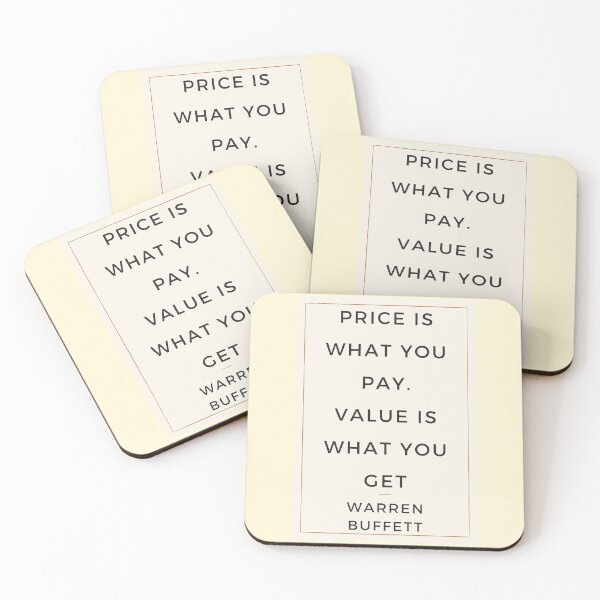 Item preview, Price Is What You Pay. Value Is What You Get - Warren Buffett designed and sold by InvestorQuotes.