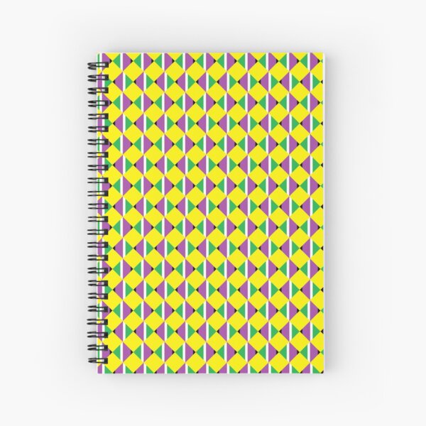 #Pattern, #design, #abstract, #textile, tile, square, mosaic, decoration, illusion, shape Spiral Notebook
