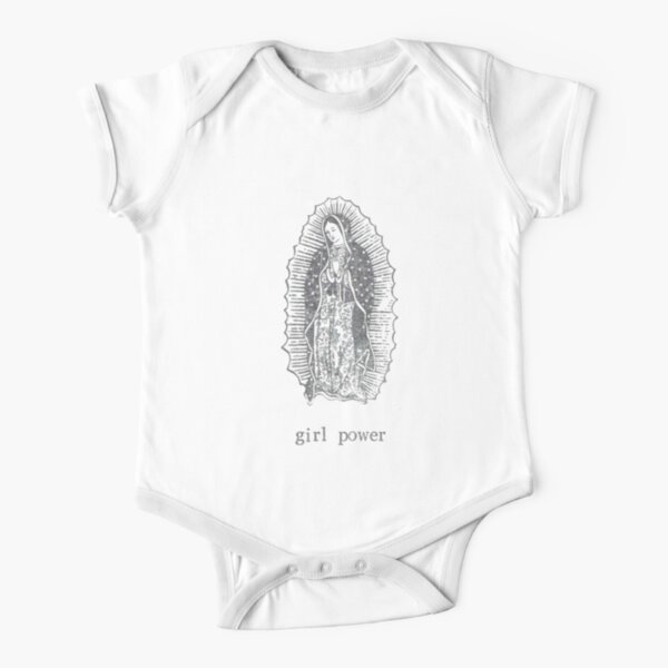 Girl Power Virgin Of Guadelupe Short Sleeve Baby One-Piece