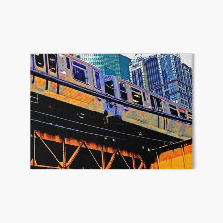 Chicago l, Chicago el - series: 1 Beautiful Chicago photography Art Board Print