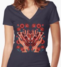 Moth Fitted V-Neck T-Shirt
