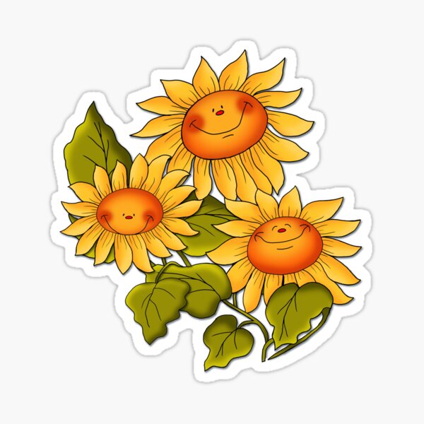 Sunflowers Make for Sunny Thoughts Sticker