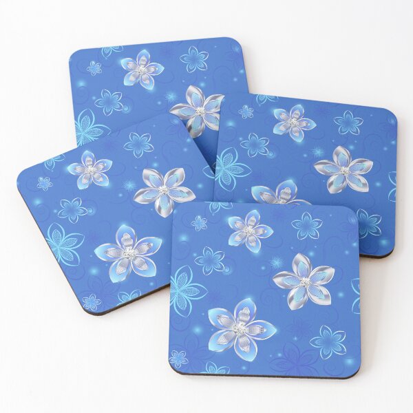 Item preview, Seamless Pattern of Silver Flowers designed and sold by Blackmoon9.