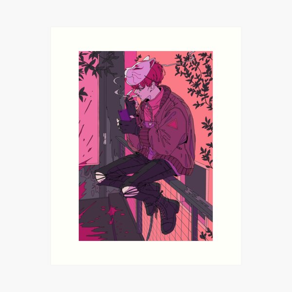 Cigarette break Art Print