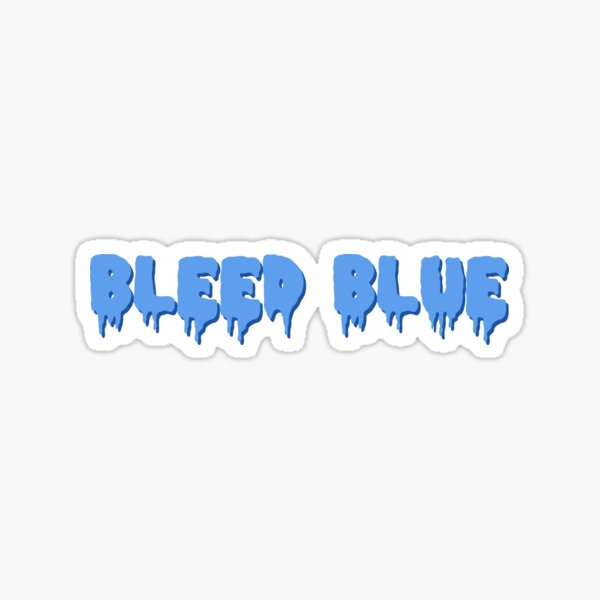 Bleed Blue with Shadow Sticker