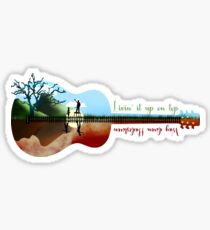 Hadestown guitar silhouette Sticker