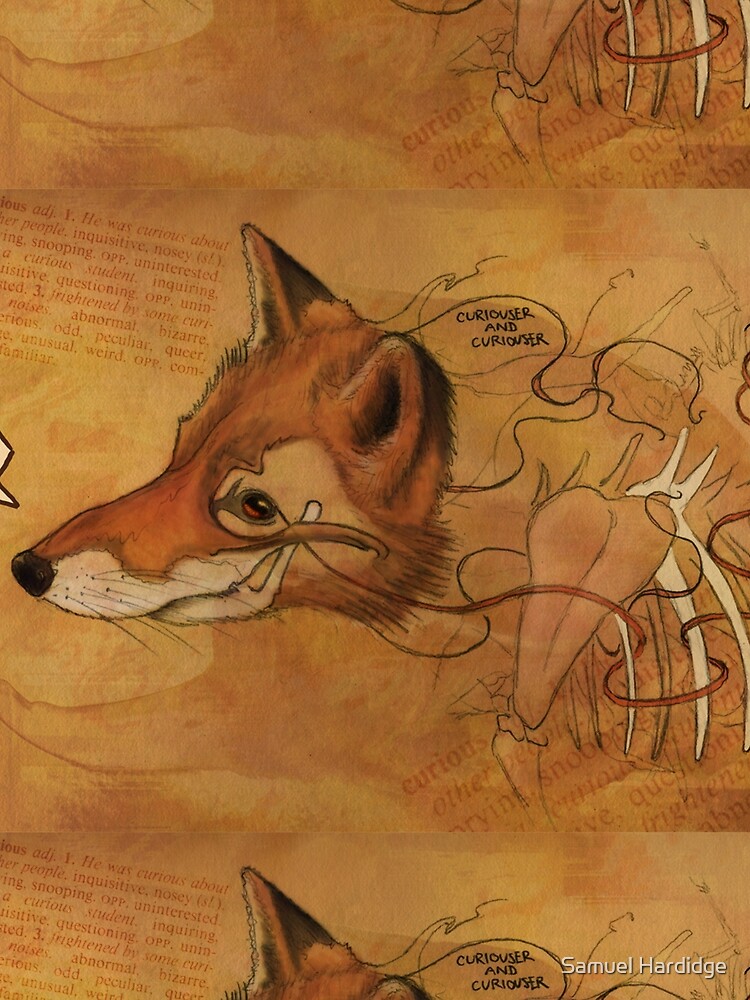 Thumbnail 3 of 3, Scarf, Curious Mr.Fox designed and sold by 48Tuesdays.
