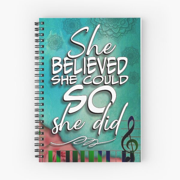 Item preview, Inspirational Notebook Cover, Journal Diary - She Believed She Could So She Did designed and sold by WritersLight.