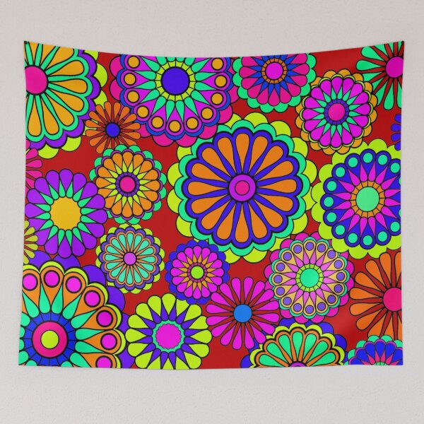 Item preview, Flower Power Retro Style Hippy Flowers designed and sold by Alondra.