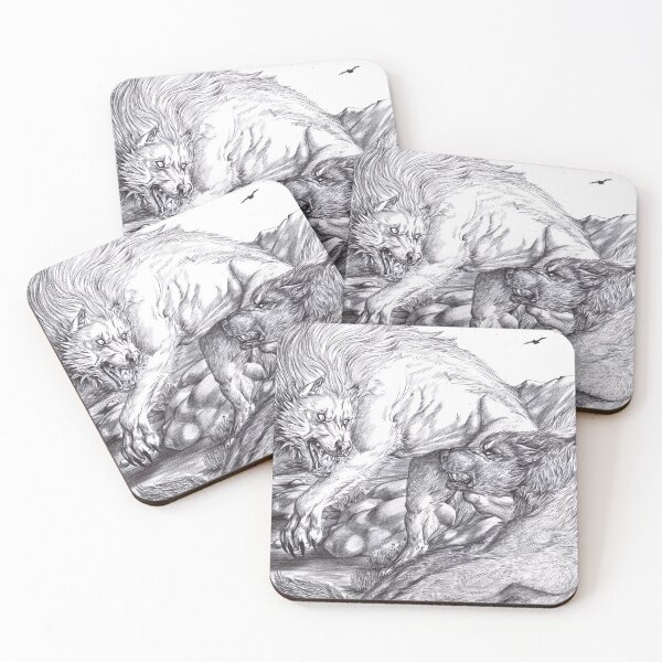 Item preview, Beast battle (black and white) designed and sold by Furiarossa.