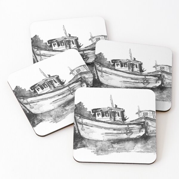 Item preview, Fishing Boats of Goa India designed and sold by TheJoeyStudio.