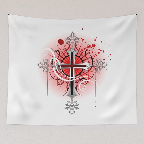 Item preview, Silver Cross on a White Background ( Golthic Cross ) designed and sold by Blackmoon9.