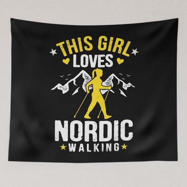 Item preview, Nordic Walking Nordic Walker Girl Loves Gift designed and sold by Krautshirts.
