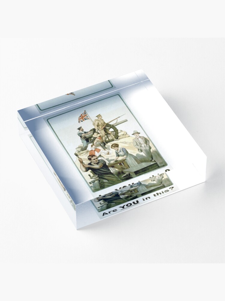 Alternate view of #Propaganda #posters of the First World War #Агитационные #плакаты Первой мировой войны Acrylic Block