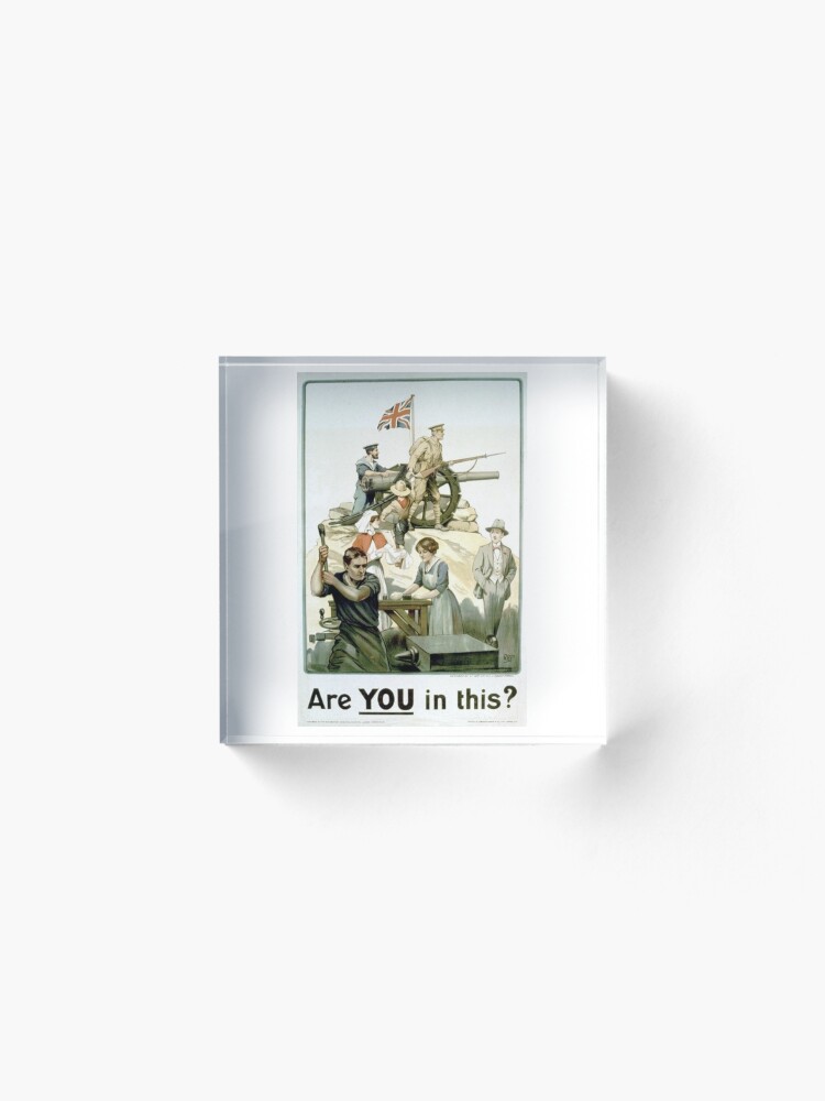 Alternate view of #Propaganda #posters of the First World War #Агитационные #плакаты Первой мировой войны Acrylic Block
