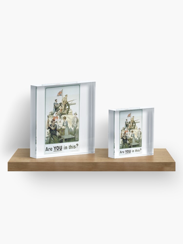 Alternate view of #Propaganda #posters of the First World War #Агитационные #плакаты Первой мировой войны Acrylic Block