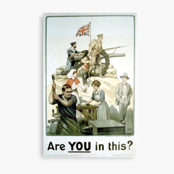 #Propaganda #posters of the First World War #Агитационные #плакаты Первой мировой войны Metal Print