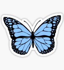 light blue butterfly Sticker