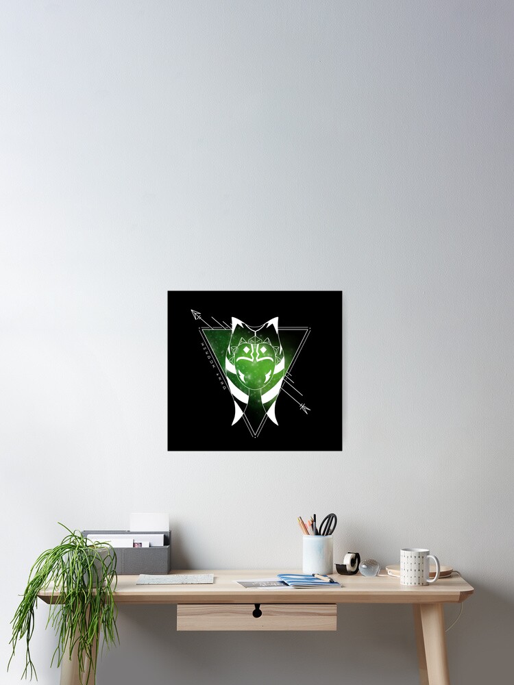 Thumbnail 2 of 3, Poster, Galaxy Ahsoka - Green designed and sold by totalartitude.