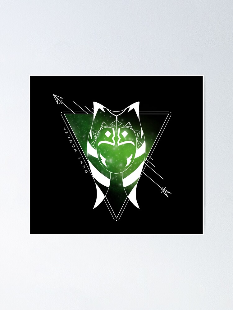Thumbnail 1 of 3, Poster, Galaxy Ahsoka - Green designed and sold by totalartitude.