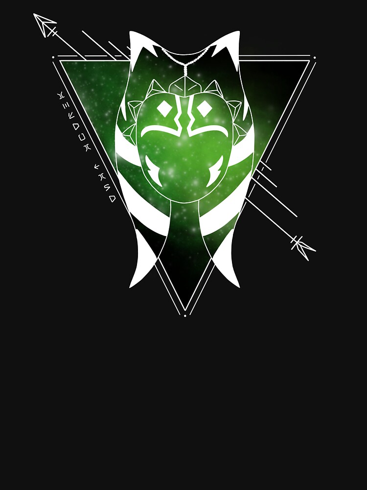 Thumbnail 7 of 7, Classic T-Shirt, Galaxy Ahsoka - Green designed and sold by totalartitude.
