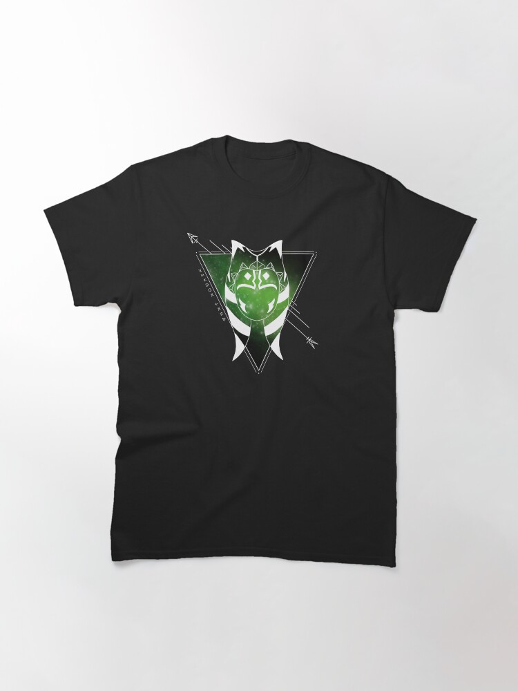 Thumbnail 3 of 7, Classic T-Shirt, Galaxy Ahsoka - Green designed and sold by totalartitude.